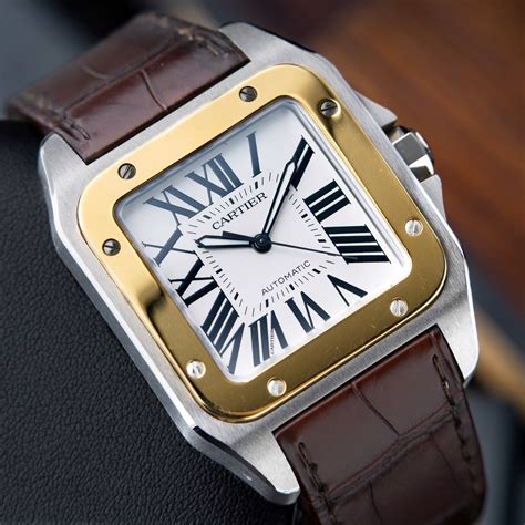 santos cartier leather|santos cartier watch price.